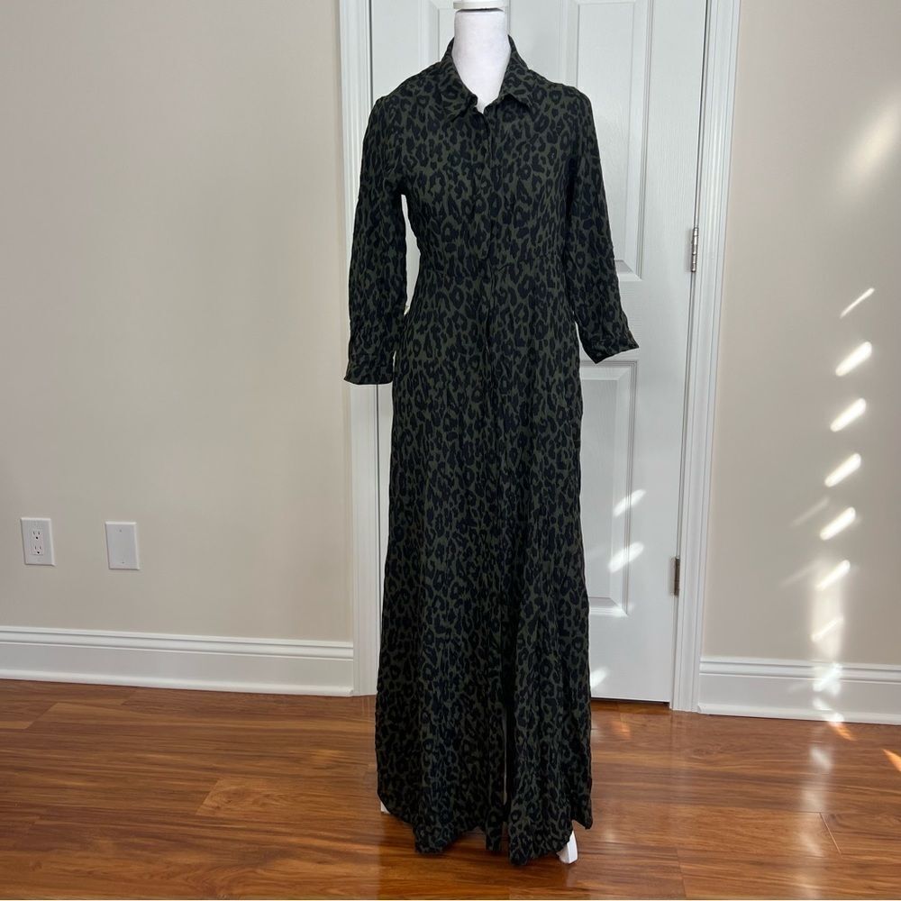 Zara Leopard Print Maxi Button Down Maxi Dress - image 5